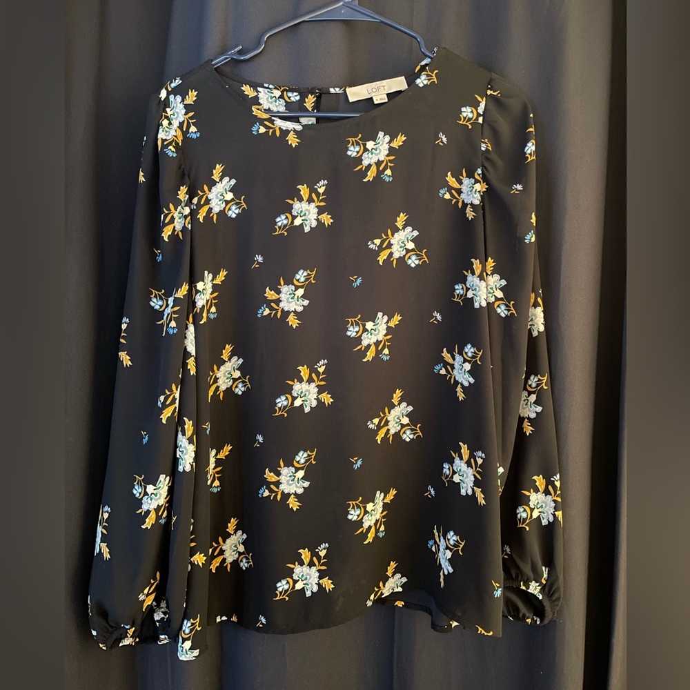 Navy Loft Spring Blouse